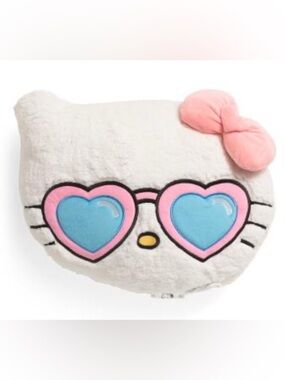🆕- HELLO KITTY 17 X 14 SUNGLASSES PILLOW IN SHEPA BY SANRIO